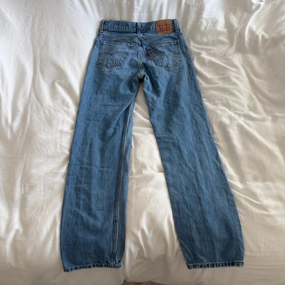 Levi’s Low Pro Straight Blue Jeans Size 25 High Rise Denim - Picture 4 of 6